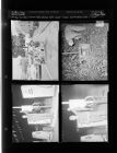 ABC officers liquor haul; Man with fish; Broken safe (4 Negatives), August - December 1956, undated [Sleeve 34, Folder h, Box 11]